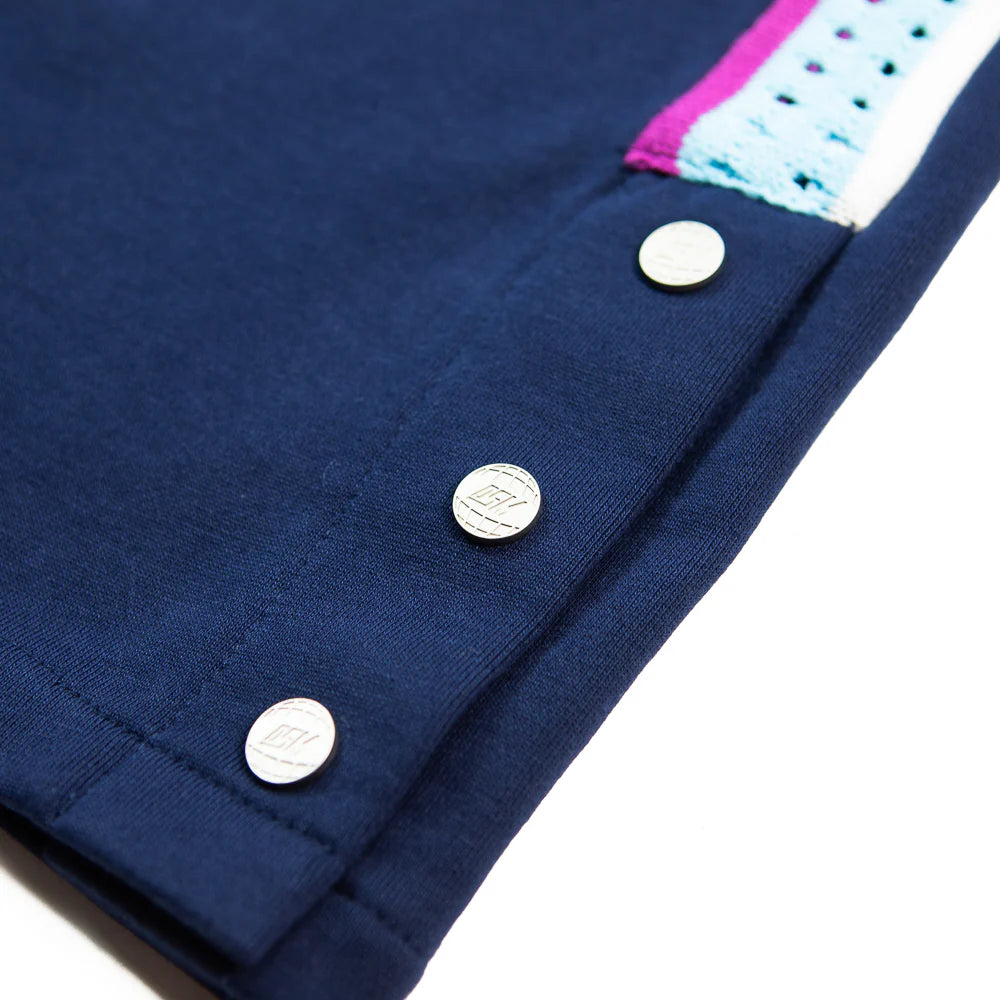 Diet Starts Monday Crochet Panel Pants - Blue