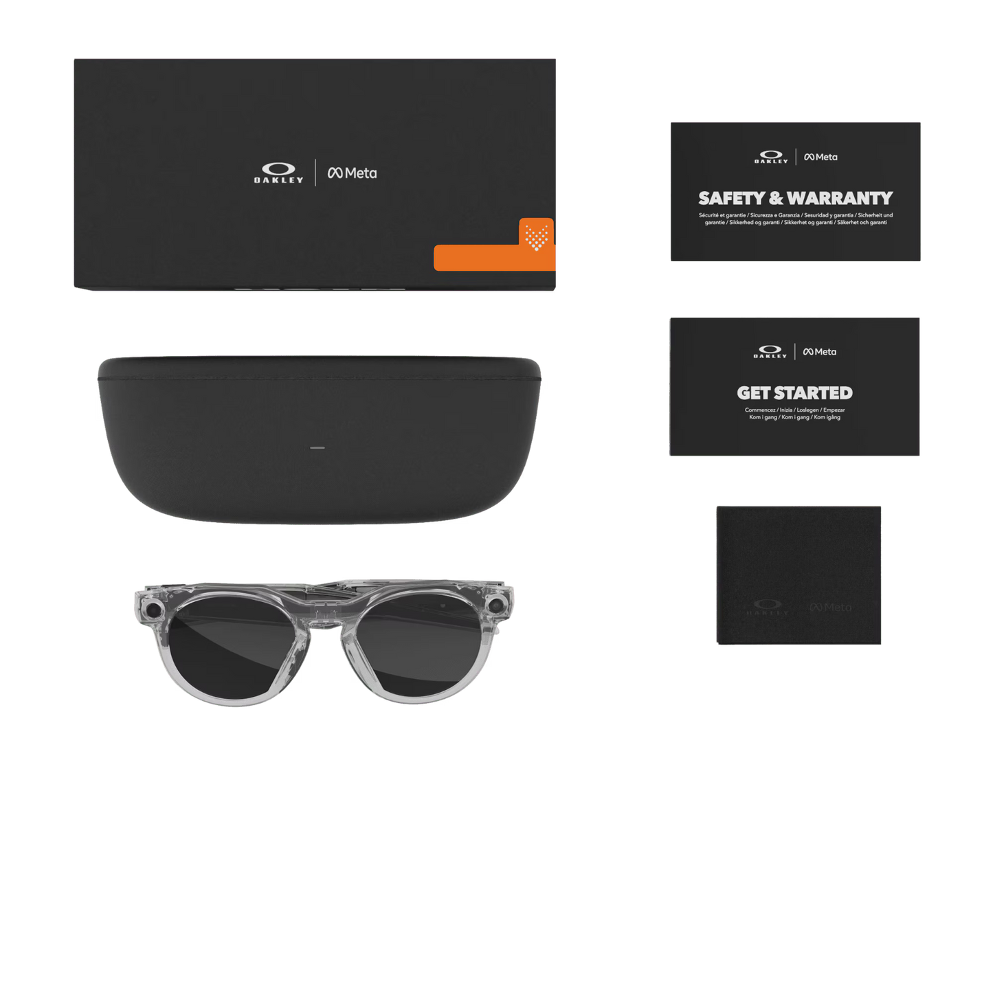 Oakley x META HSTN Grey Lens Transition Sunglasses w/ Camera - Clear