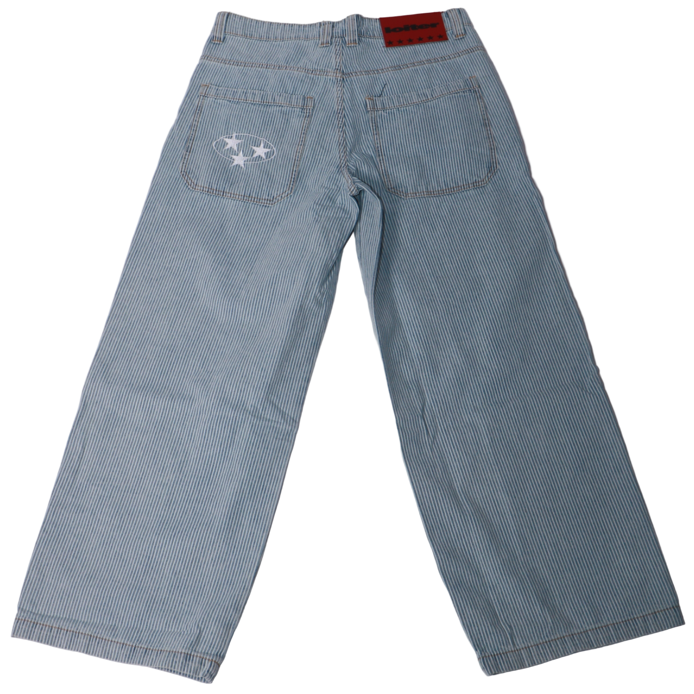 Loiter Collateral Baggy Jeans - Blue Pin Stripe