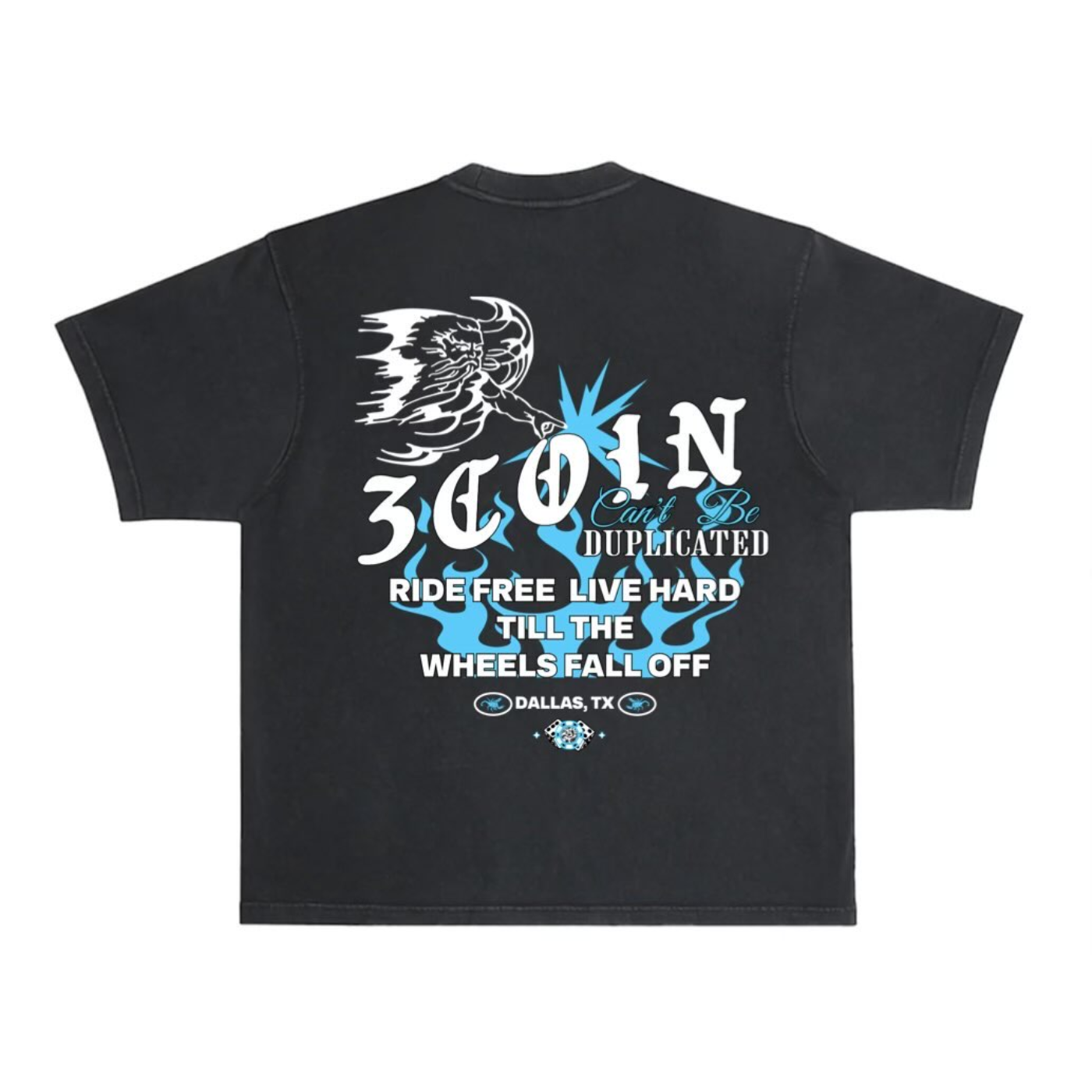 3COIN Ride Free T-Shirt - Black
