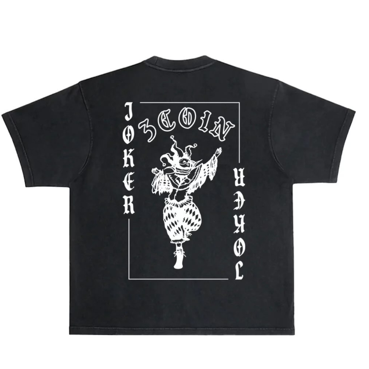 3COIN Joker Card T-Shirt - Black