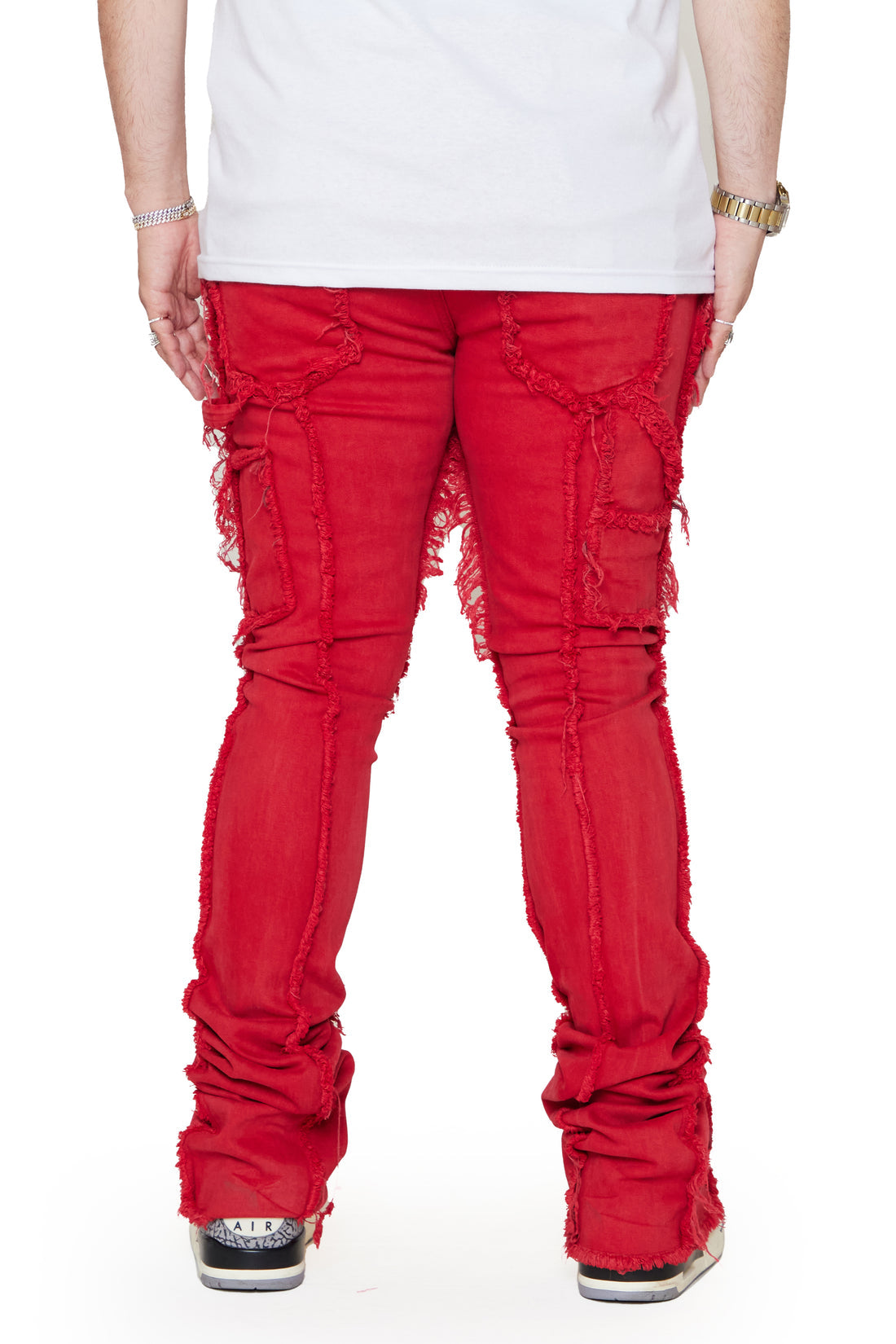 Valabasas "V-ESNTL" Super Stacked Denim - Red