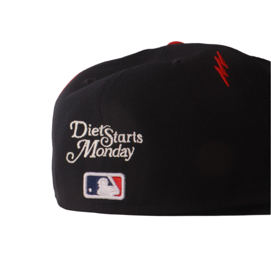 New Era x Diet Starts Monday 59Fifty Atlanta Braves Lightning Bolts Fitted  - Navy/Red