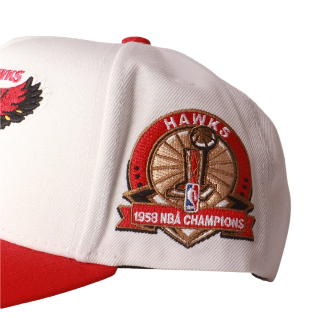 Mitchell & Ness x SolePlay NBA Two-Tone Pro Pinch Snapback - White/Red