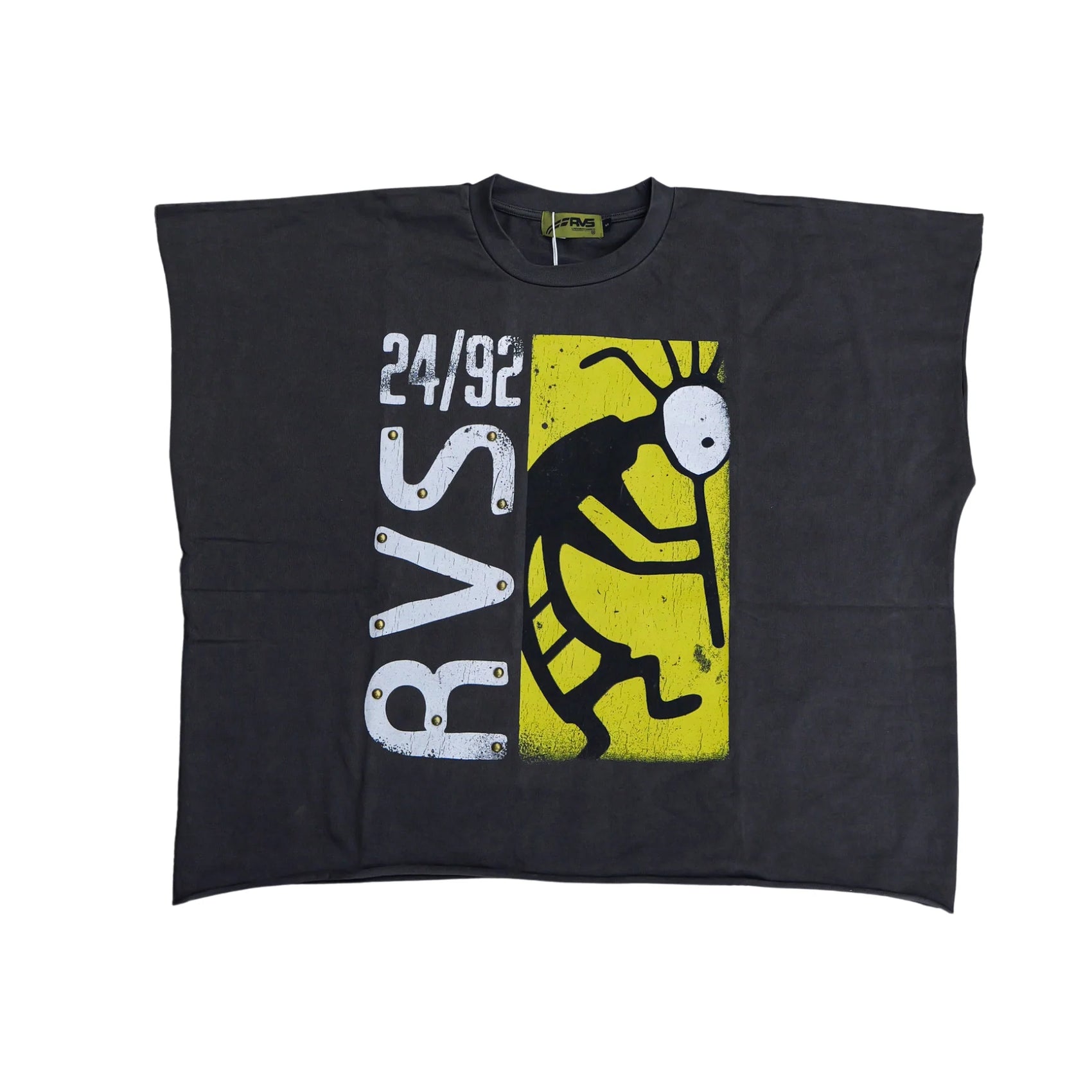 RVS Labs "Artifact" Cut-Off Tee - Pigment Washed Grey