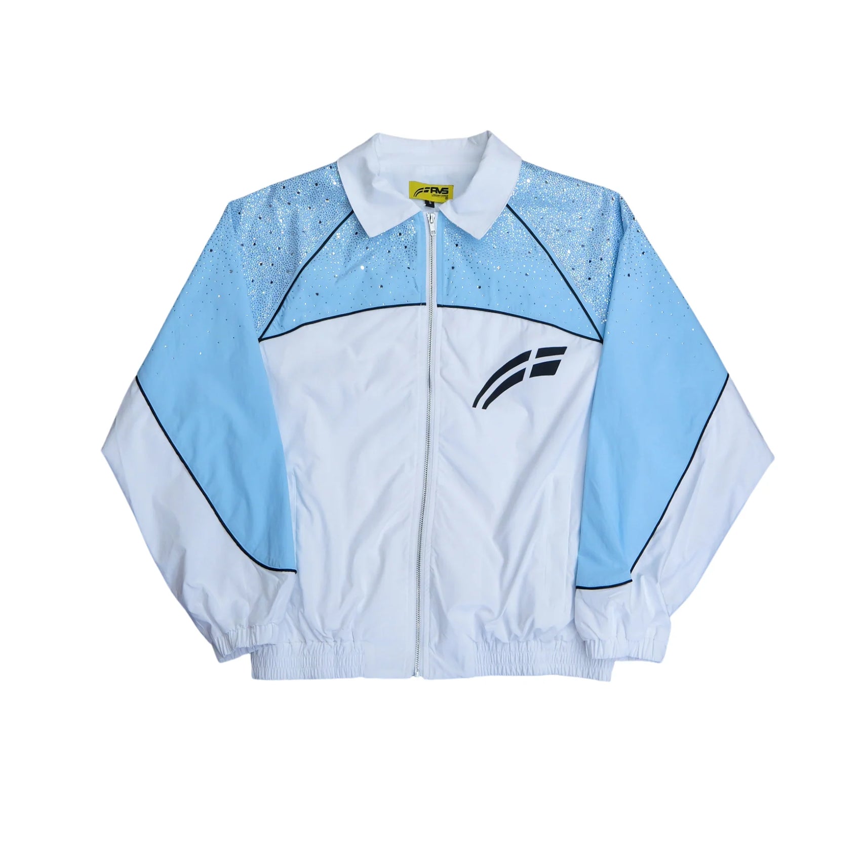 RVS Labs "Astral" Zip Windbreaker - White/Sky Blue