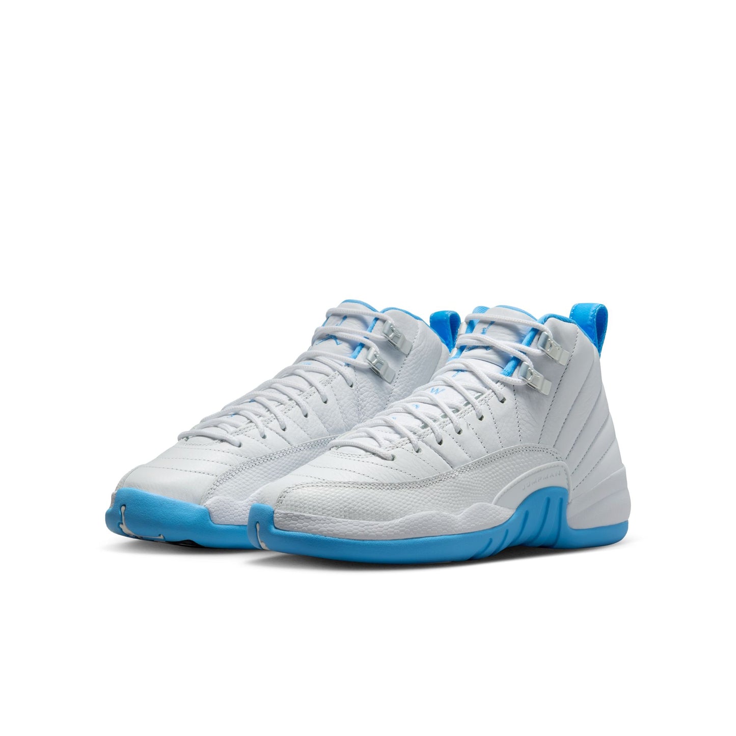 Big Kid's Air Jordan 12 Retro - "White and University Blue"
