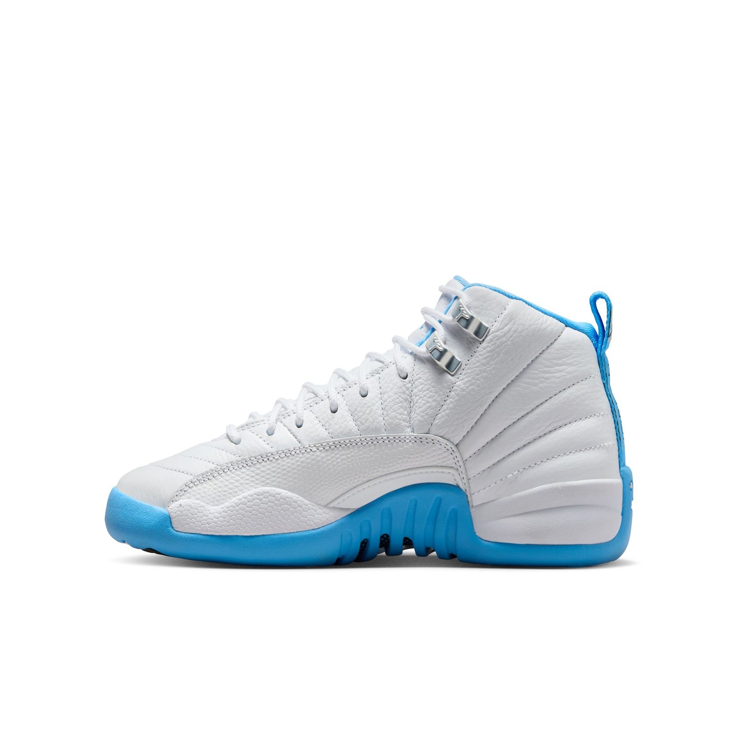 Big Kid's Air Jordan 12 Retro - "White and University Blue"