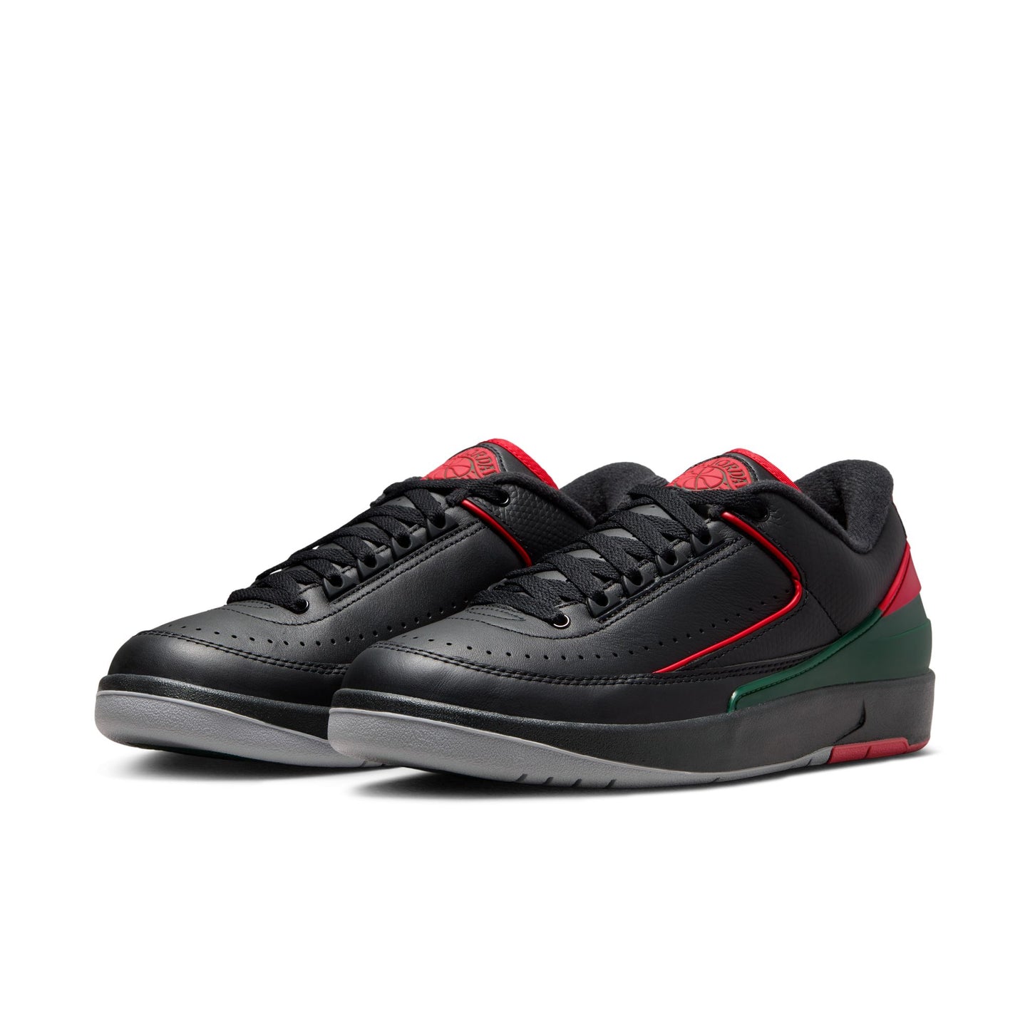 Men's Air Jordan 2 Retro Low - Black/Fir