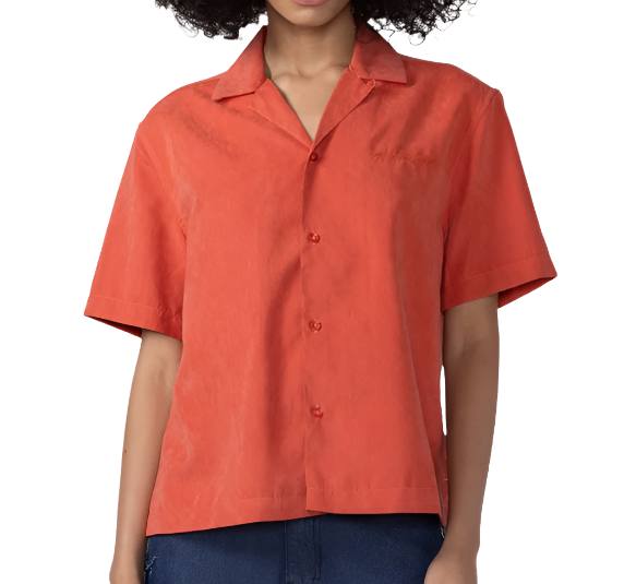 Honor The Gift Peached Camp Shirt - Brick