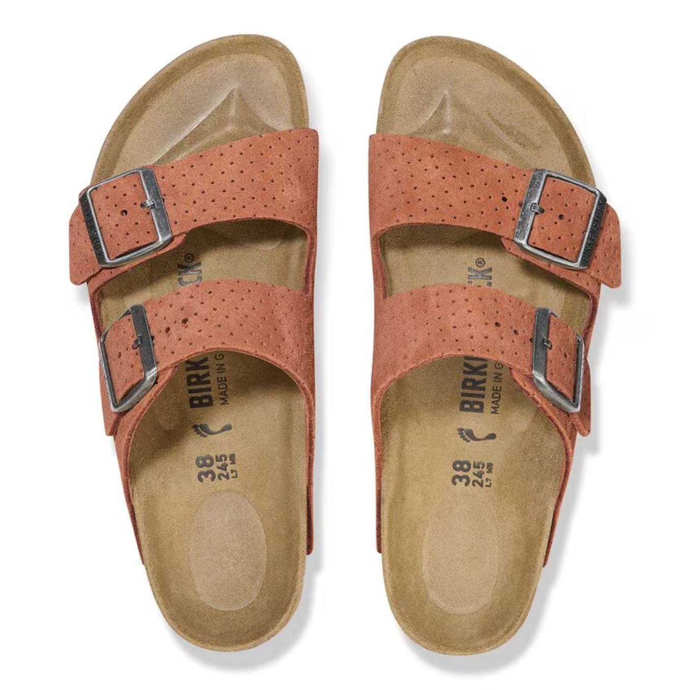 Birkenstock Arizona Suede Embossed - "Burnt Orange"