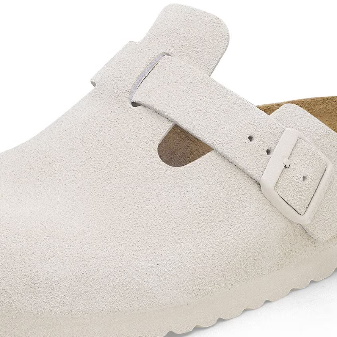 Birkenstock Boston Soft Footbed - "Antique White"