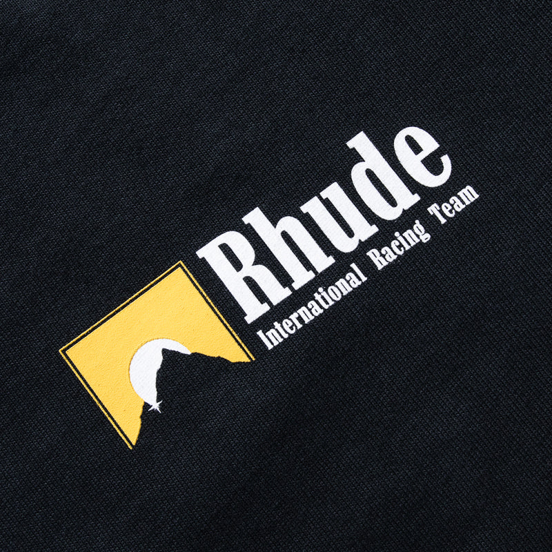 Rhude International Racing Logo Tee - Vintage Black