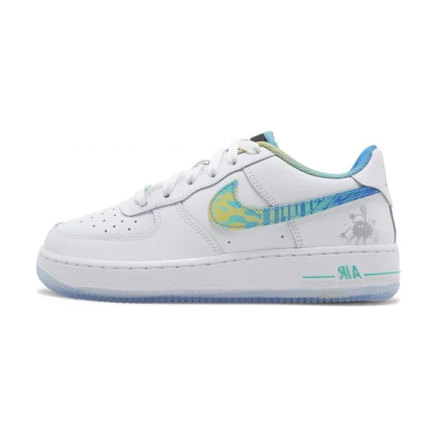 Big Kid s Nike Air Force 1 LV8 White Light Menta SOLE PLAY