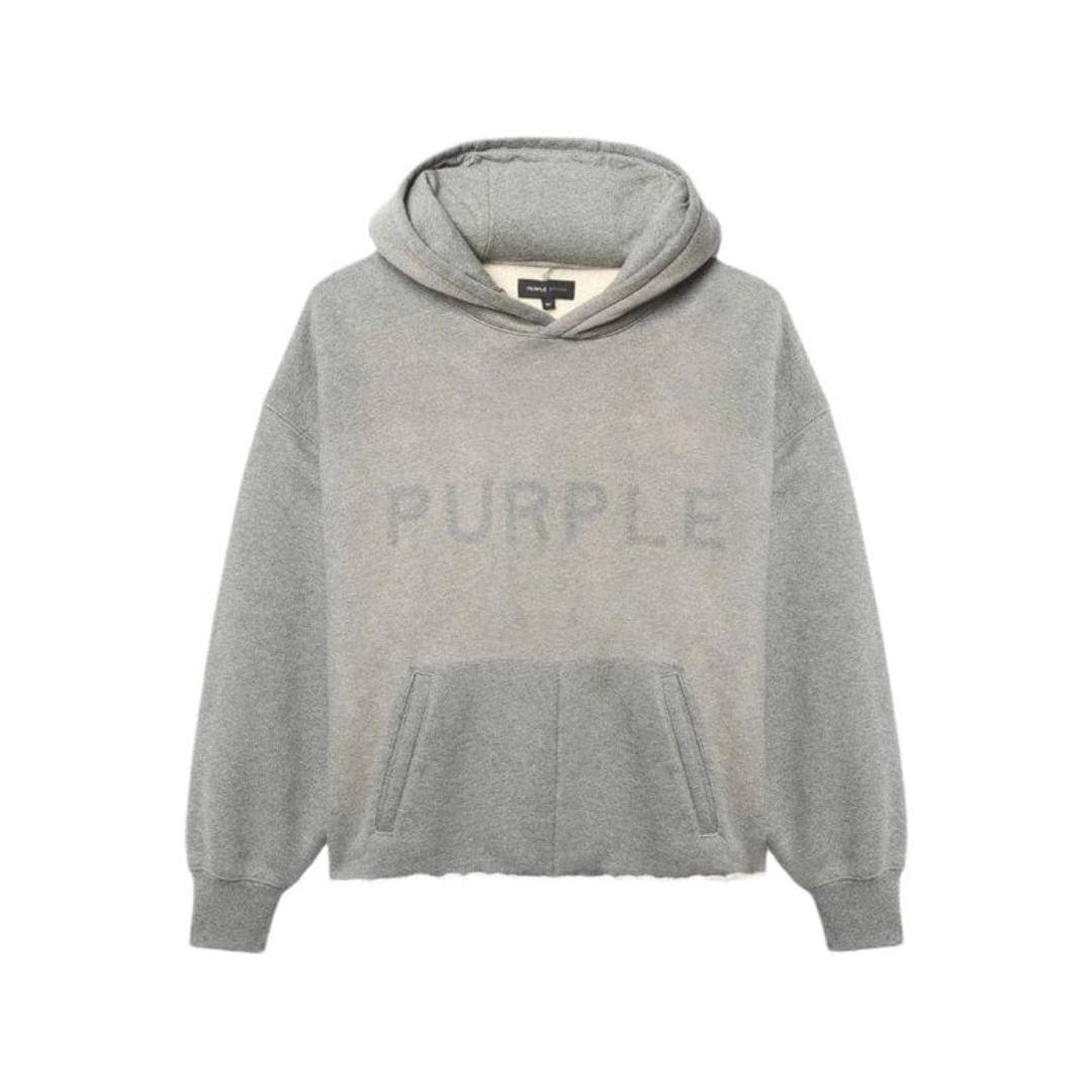 Purple Heavyweight Fleece Hoodie - Mid Heather