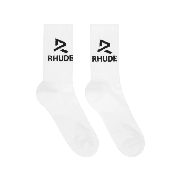Rhude Trophy Racing Sock - White/Black