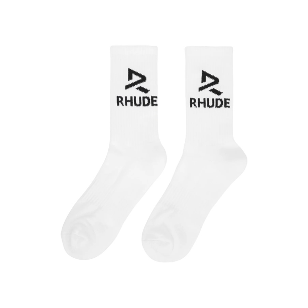 Rhude Trophy Racing Sock - White/Black