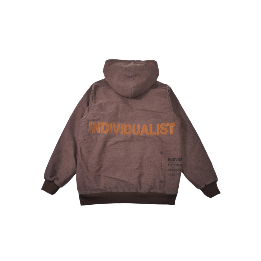 Individualist Canvas Work Hoodie - Washed Brown