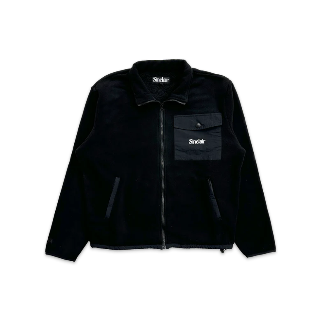 Sinclair Cargo Pocket Fleece Jacket - Black