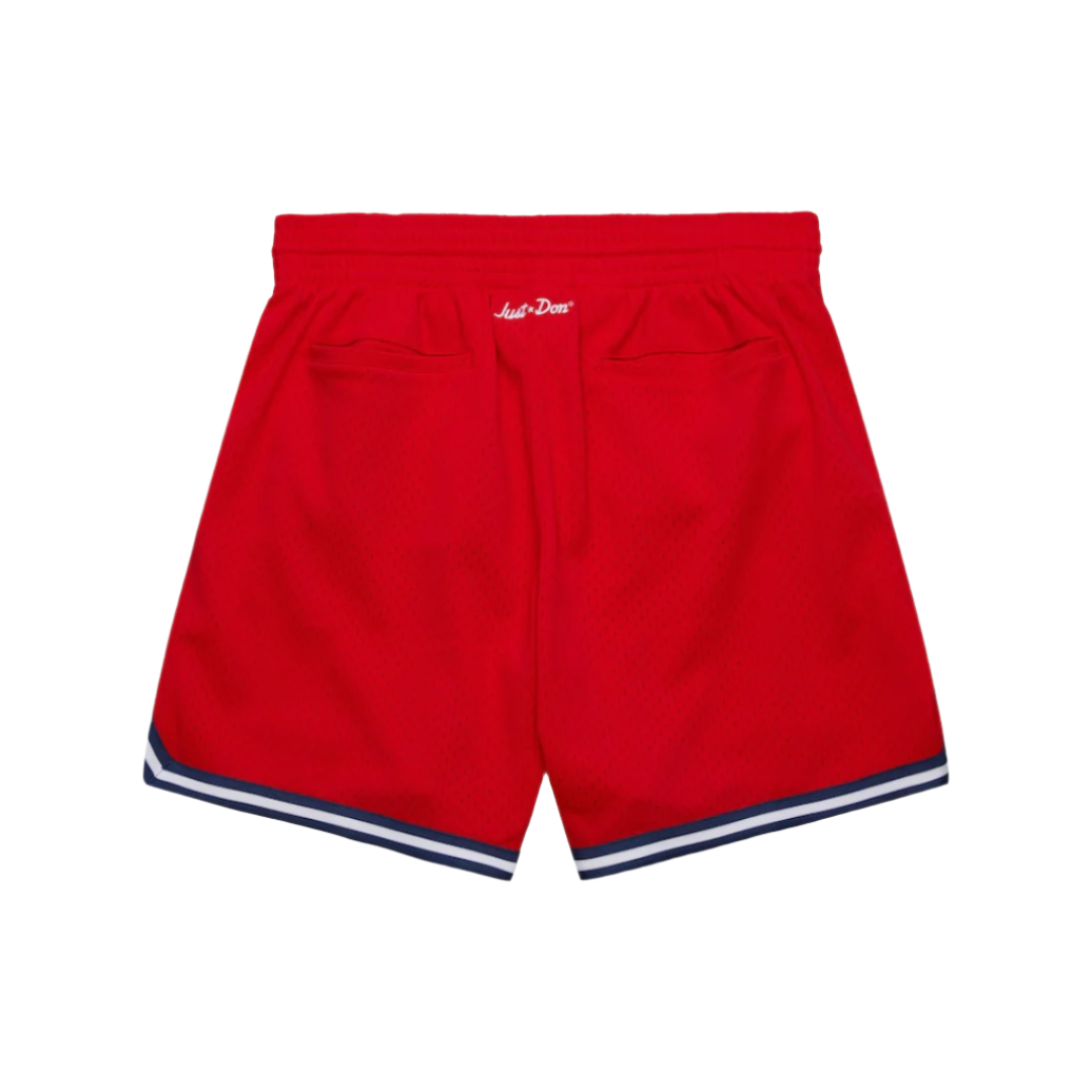 Mitchell & Ness x Just Don Team USA Practice Shorts - Red