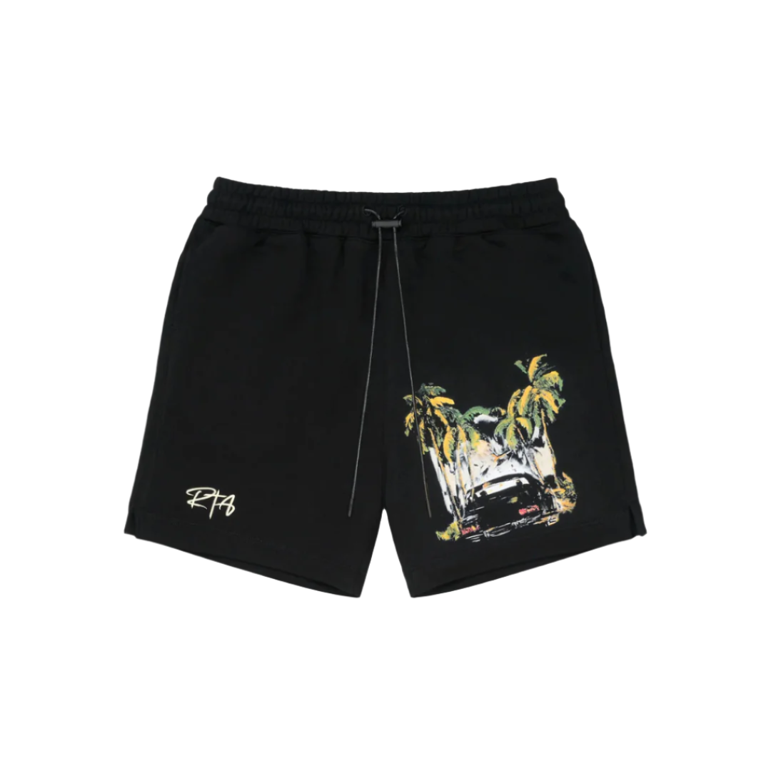 RtA Clyde Shorts - Car Rebel Black