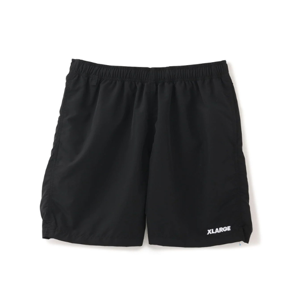 X-Large Embroidered Nylon Shorts - Black