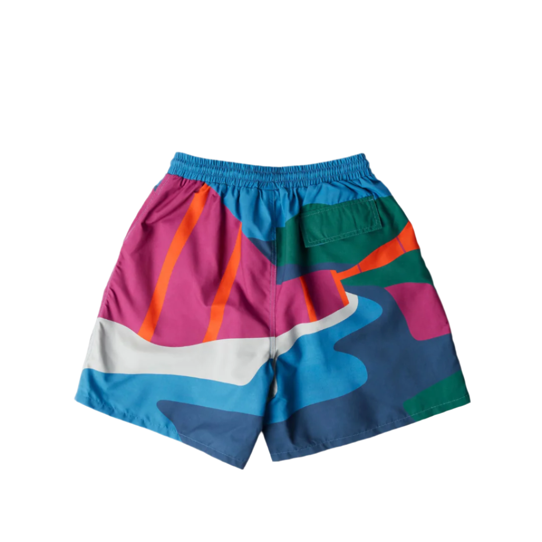 Parra "The Festival" Fence Swim Shorts - Blue