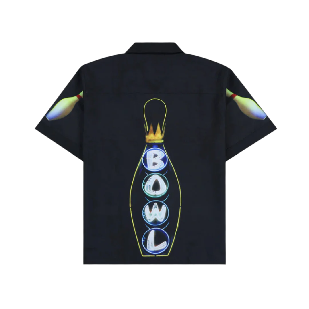 Pleasures Time Bowling Button Up - Black Edge