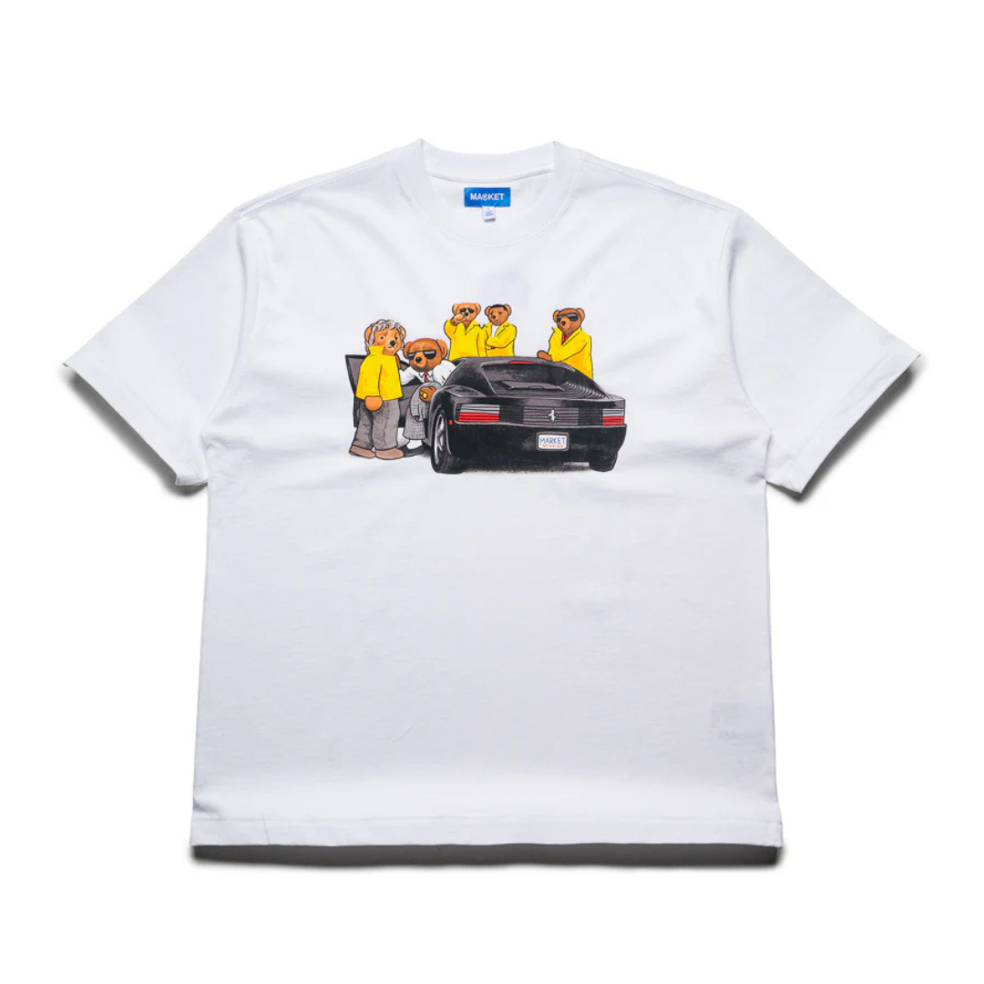 Market High Security Bear T-Shirt - White
