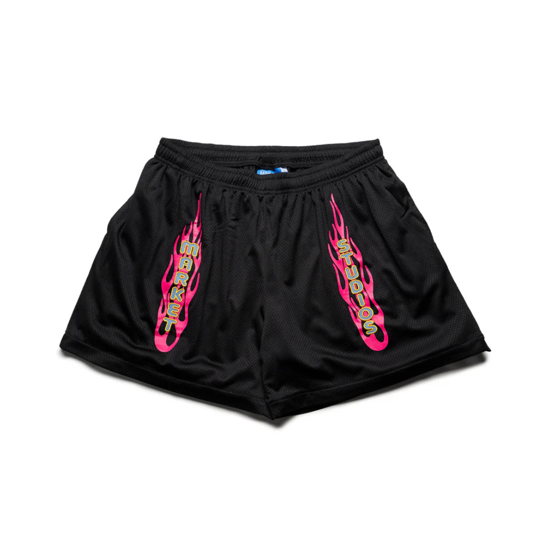 Market V12 Mesh Shorts - Pirate Black