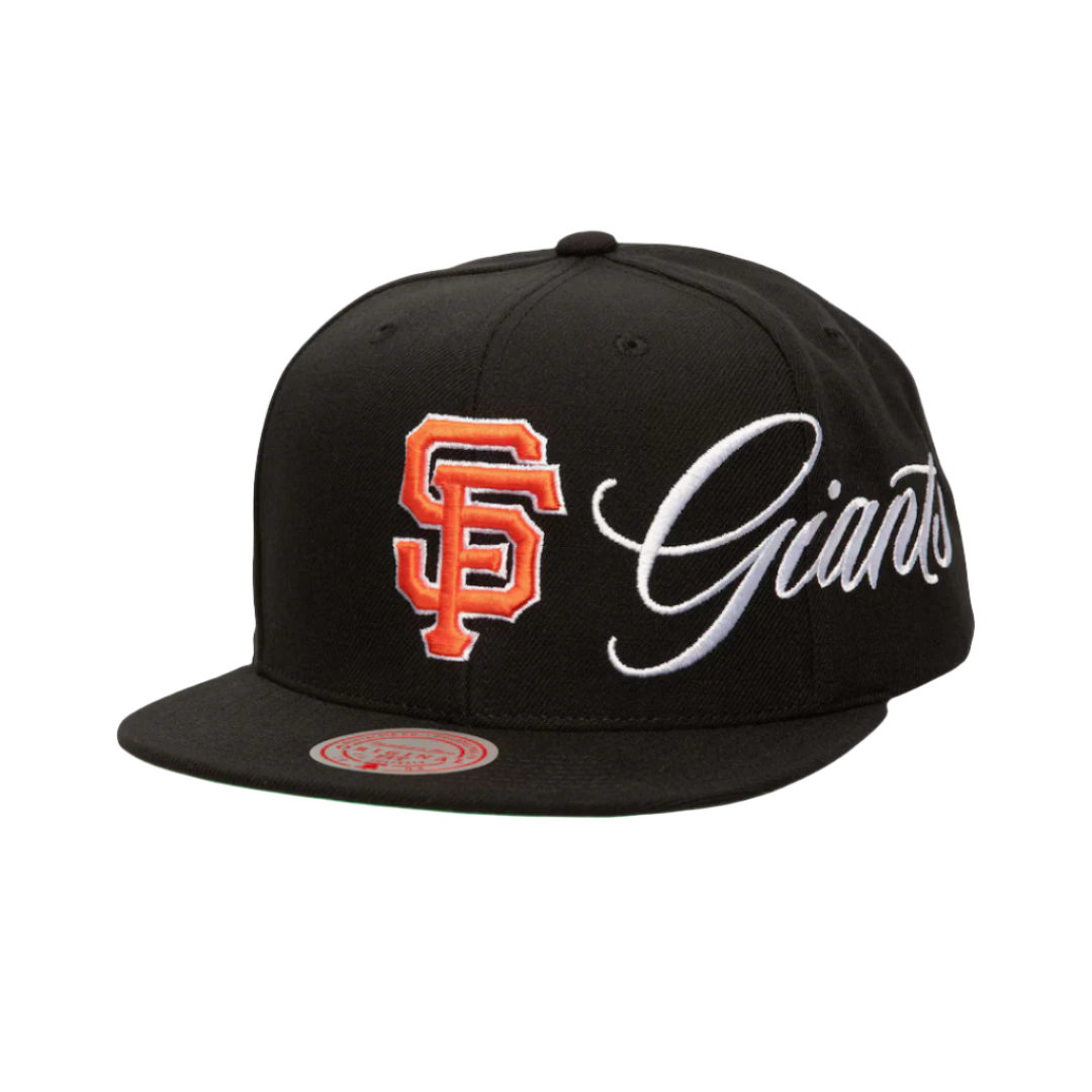 Mitchell & Ness x Just Don Script Giants Snapback - Black