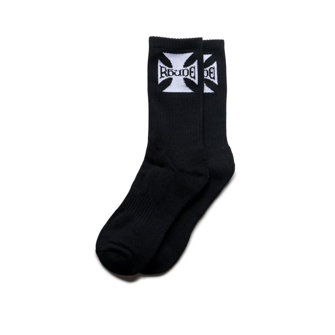Rhude Boys Logo Sock - Black/White
