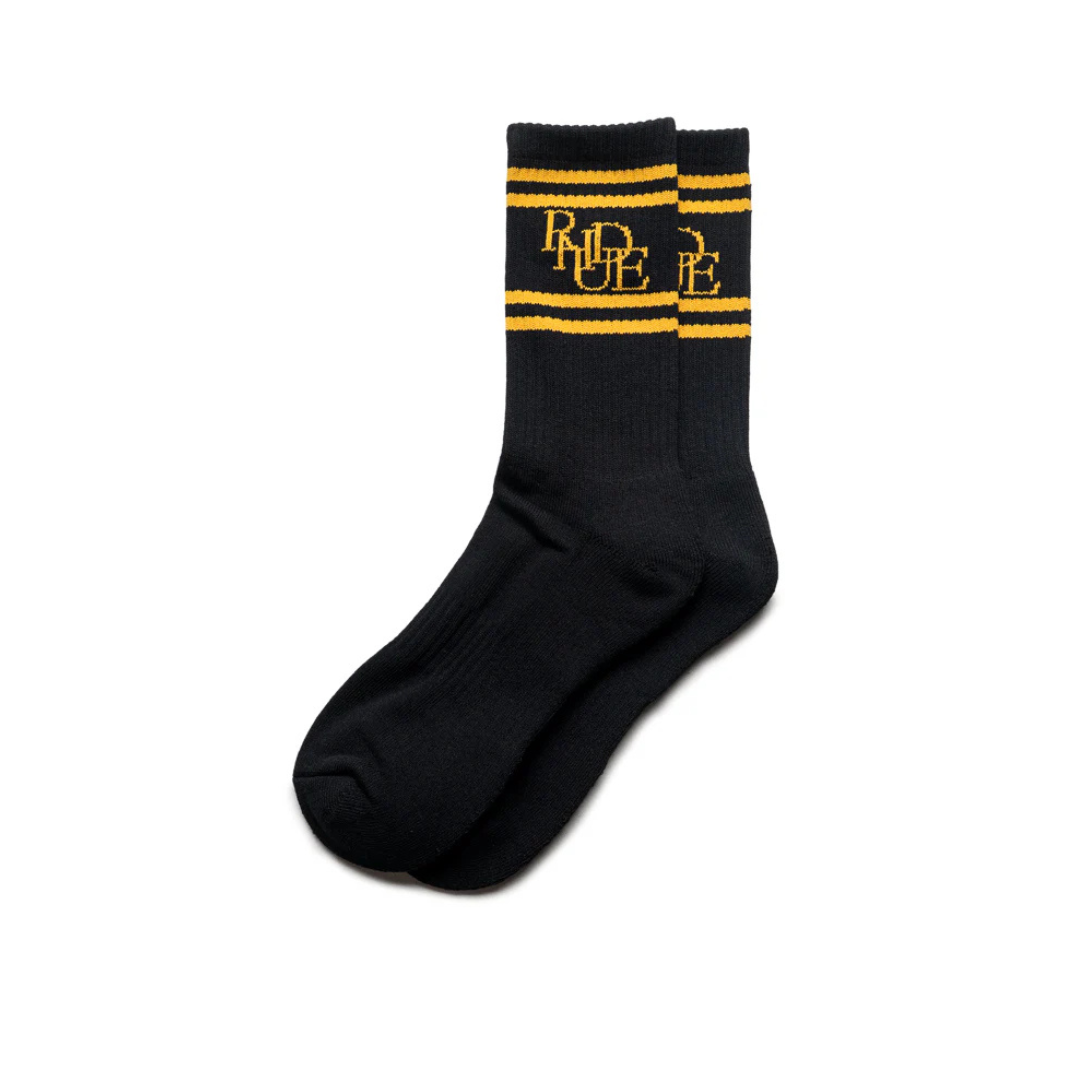 Rhude Scrambler Sock - Black/Yellow