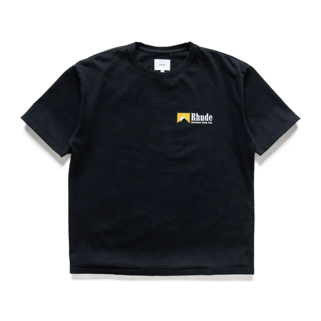 Rhude International Racing Logo Tee - Vintage Black