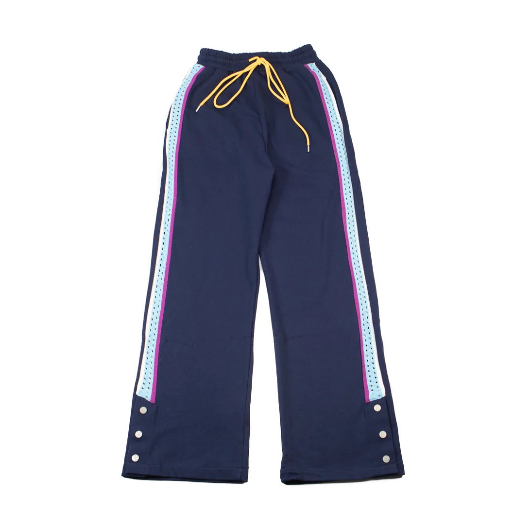 Diet Starts Monday Crochet Panel Pants - Blue