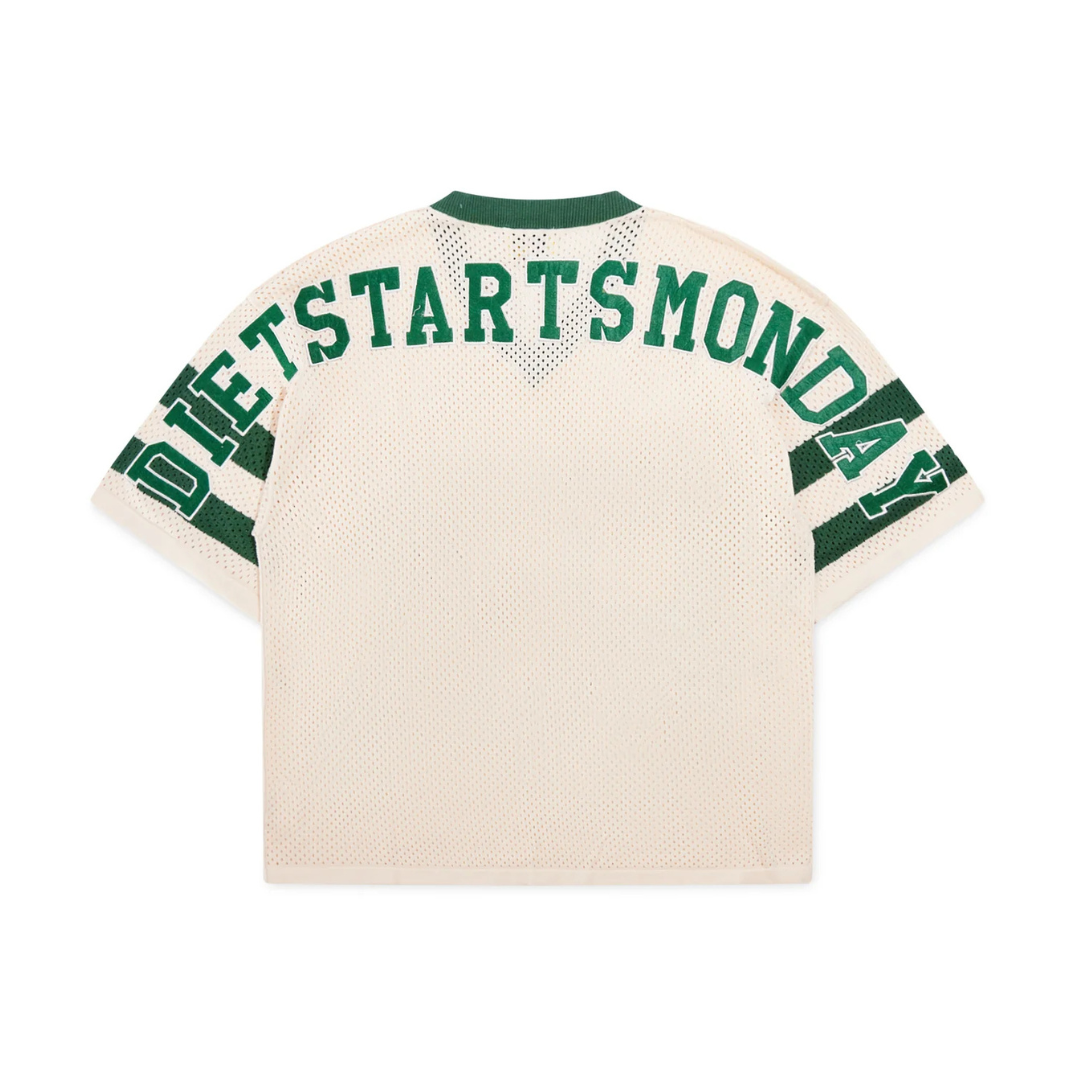 Diet Starts Monday Knitted Mesh Jersey - Cream/Green