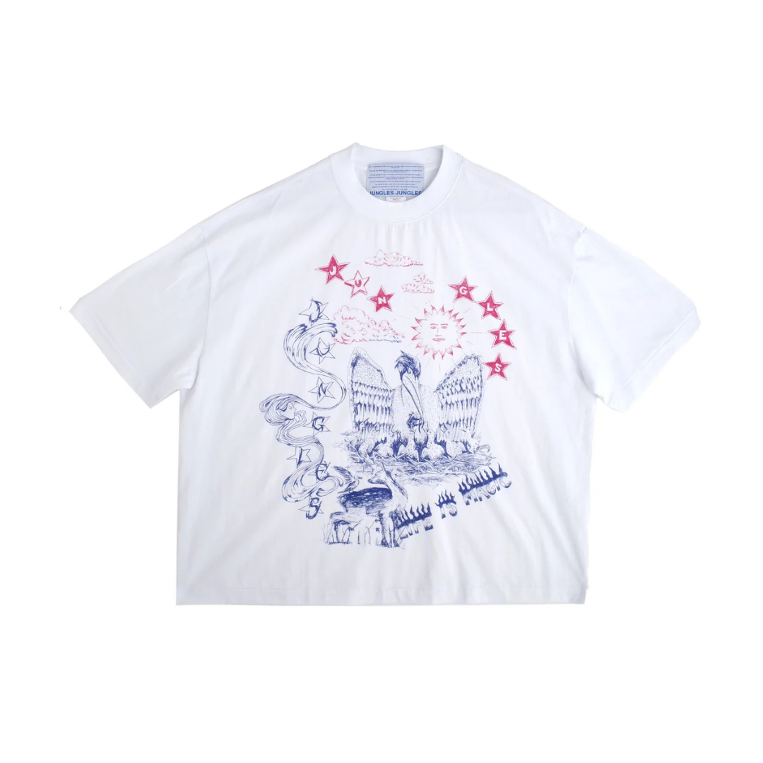 Jungles Scribbles SS Tee - White