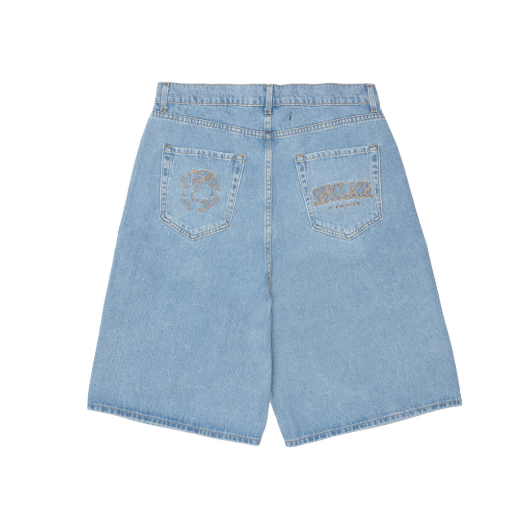 Sinclair Denim Shorts - Light Blue