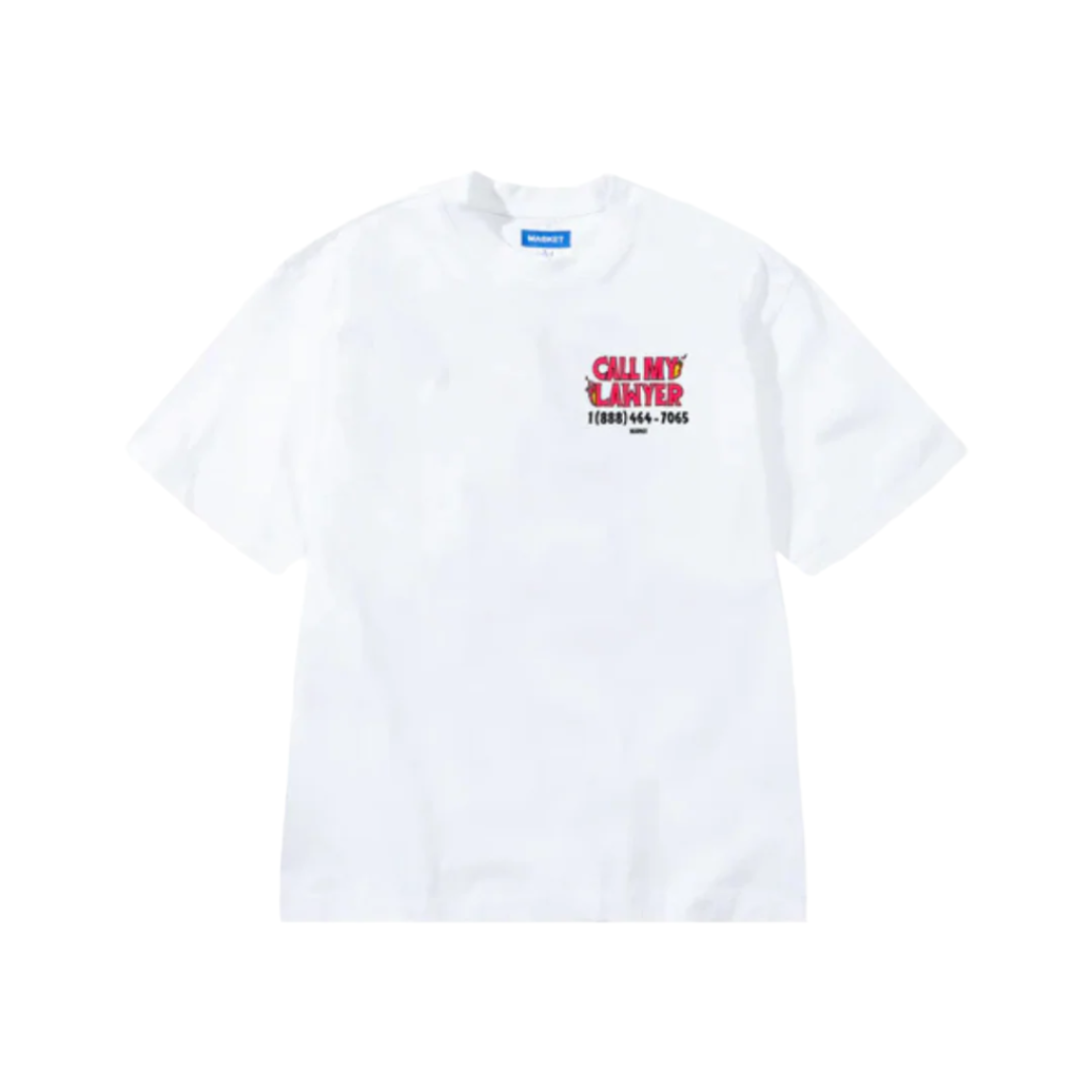 Market Hot Stuff Call My Lawyer T-Shirt - White