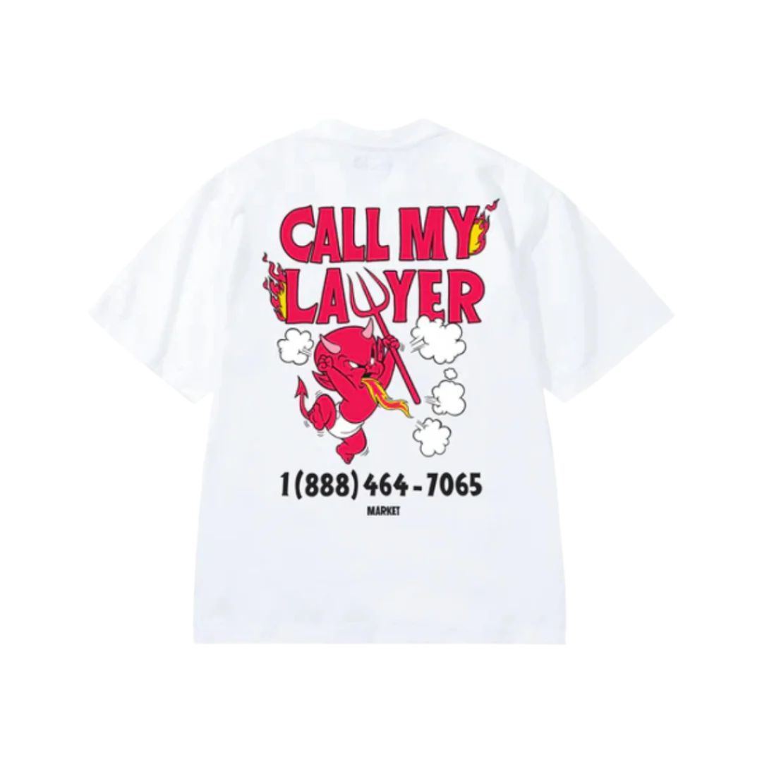 Market Hot Stuff Call My Lawyer T-Shirt - White