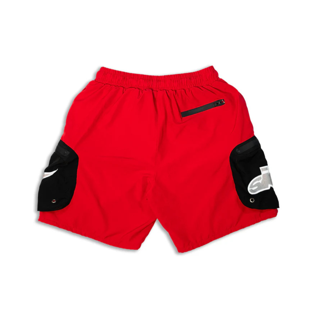 SMPL Cargo Shorts - Red