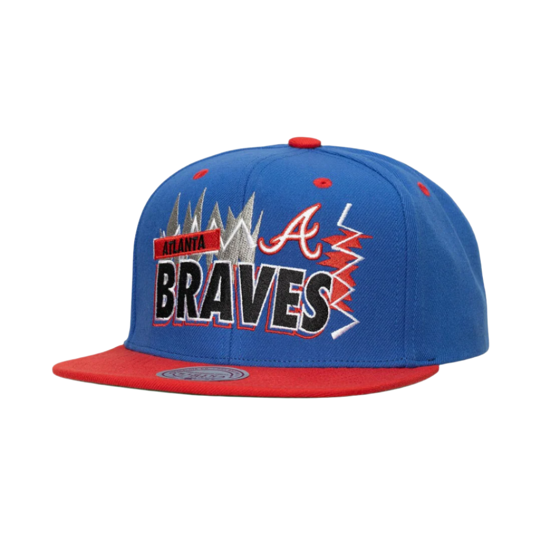 Mitchell & Ness Atlanta Braves Buzz Coop Snapback - Blue/Red