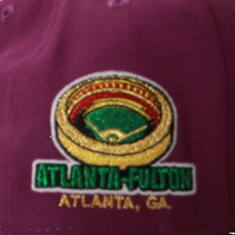 New Era 59Fifty Atlanta-Fulton Stadium Fitted - Grape/Gold (Black Brim)