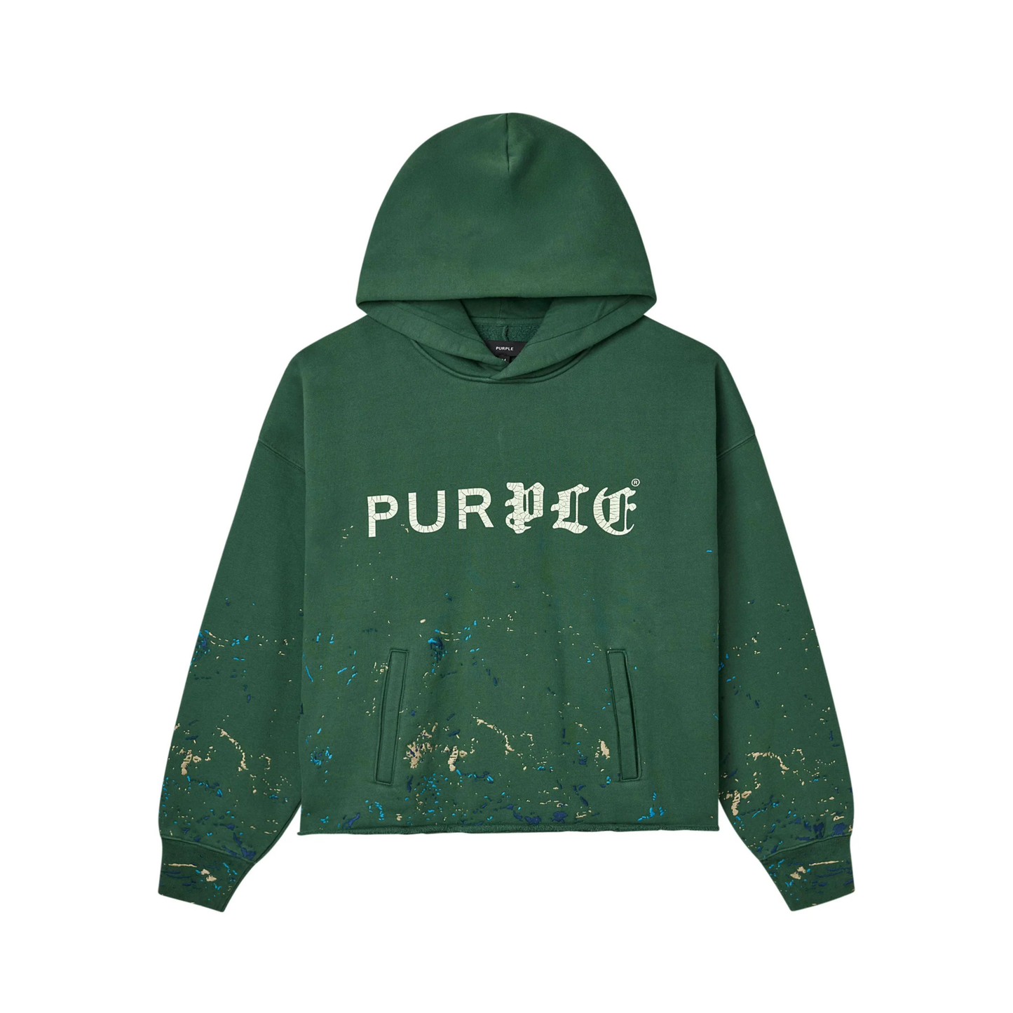 Purple Heavyweight Fleece Hoodie - Green