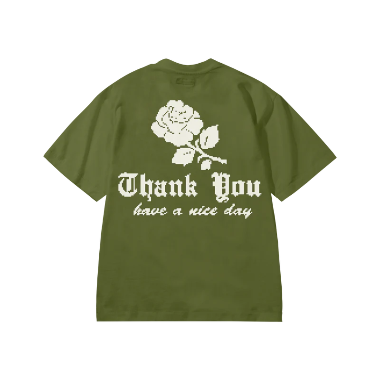 Market "Thank You" Needlepoint T-Shirt - Sea Kelp