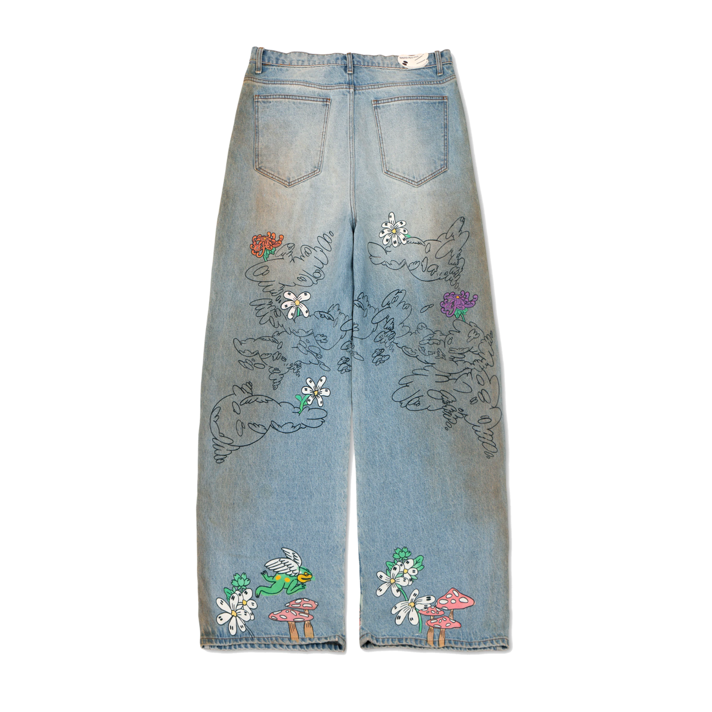 Wanted Apparel "Art Is War" Painter Pants - Light Blue