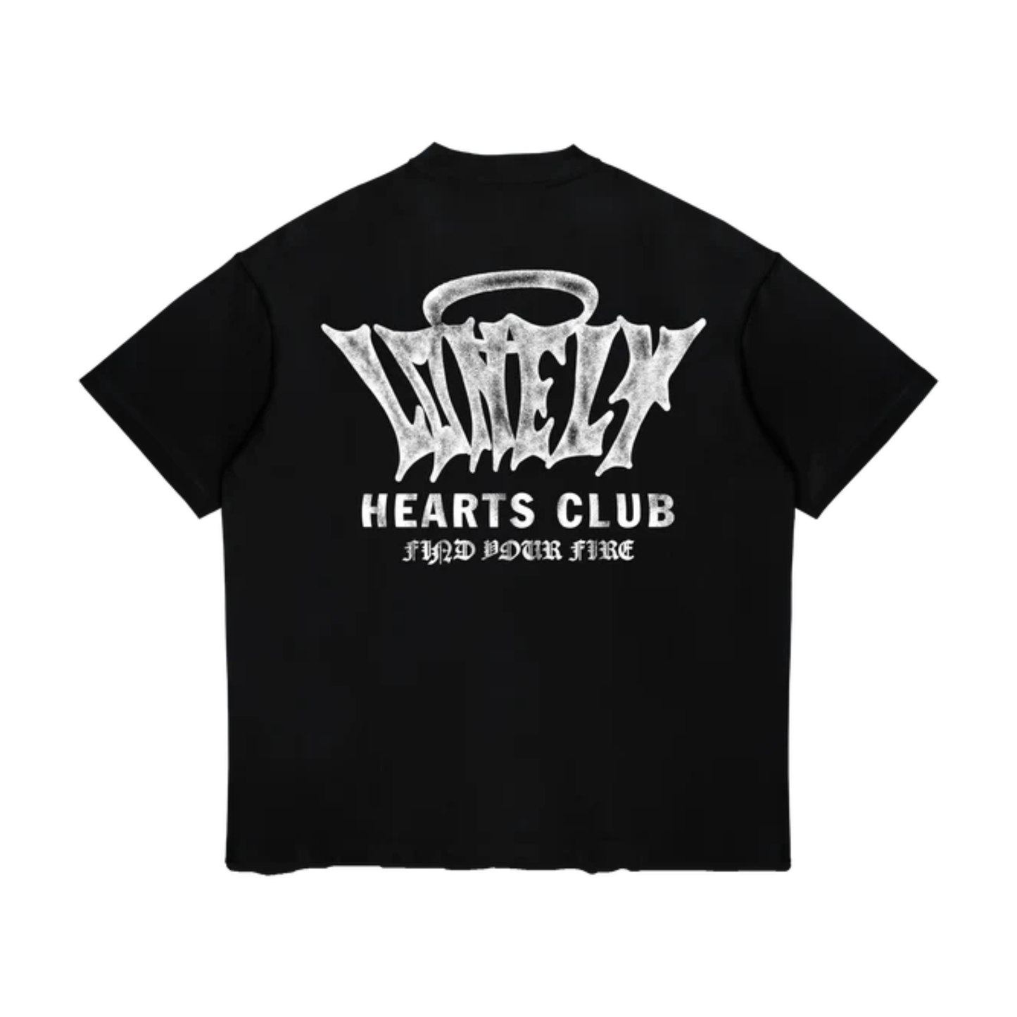 Lonely Hearts Club "Find Your Fire" Cropped Premium T-Shirt - Black