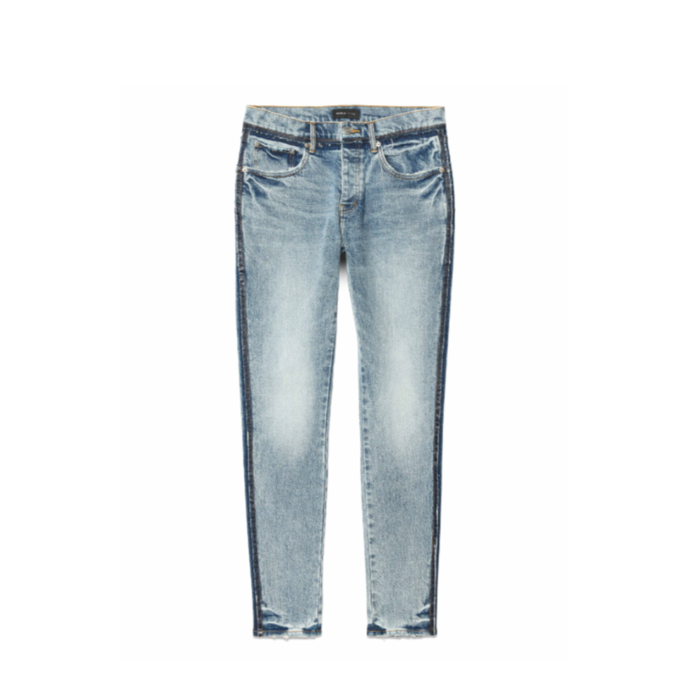 Purple Skinny Shadow Seam Denim - Medium Indigo
