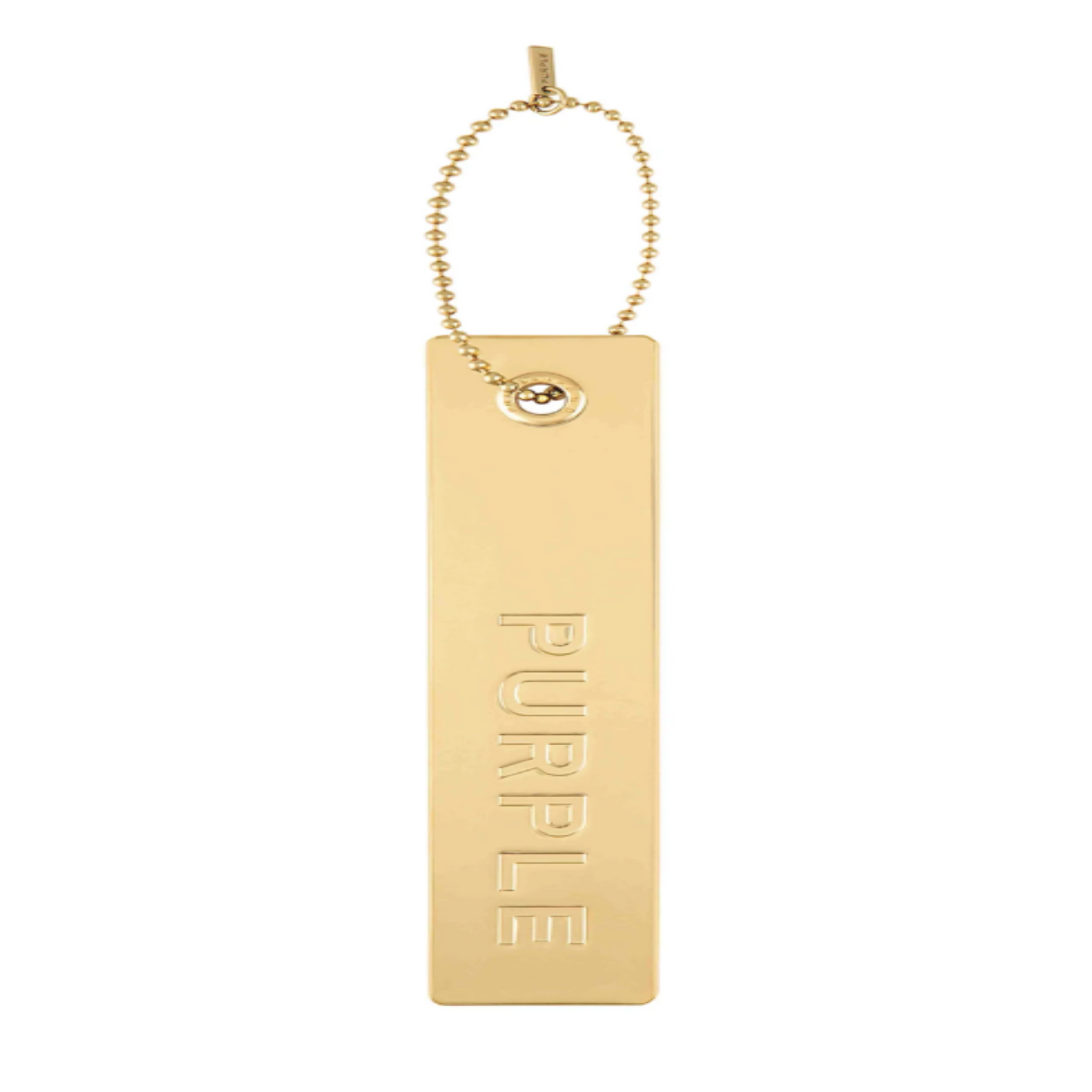 Purple Metal Hang Tag - Gold