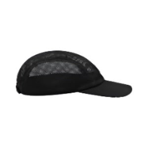 Paper Planes 4-Panel Open Mesh Curved Visor Hat - Black